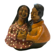 Chulucanas Couple Sculpture | Rose Ceramic, Peru