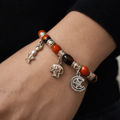 Authentic Huayruro Seed Bracelet with Owl Charm | Peruvian Amulet - From The Andes