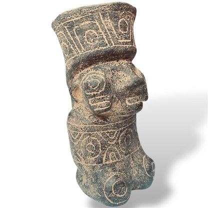 Bolivia Ceramic Ritual Effigy Vessel – Kneeling Male Figure, Tiwanaku Tradition - From The Andes