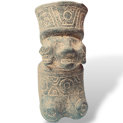 Bolivia Ceramic Ritual Effigy Vessel – Kneeling Male Figure, Tiwanaku Tradition - From The Andes
