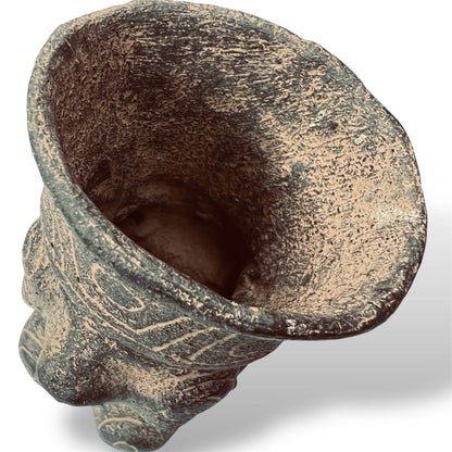 Bolivia Ceramic Ritual Effigy Vessel – Kneeling Male Figure, Tiwanaku Tradition - From The Andes