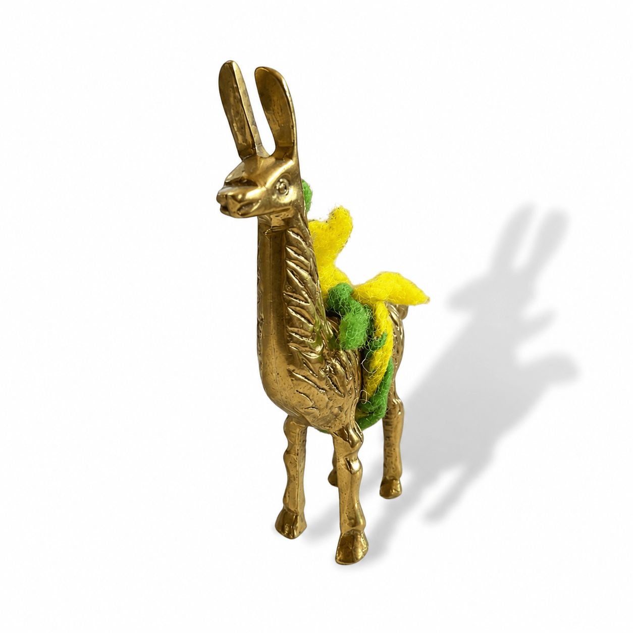 Bolivian Brass Llama Charm from the Witches' Market of La Paz - From The Andes