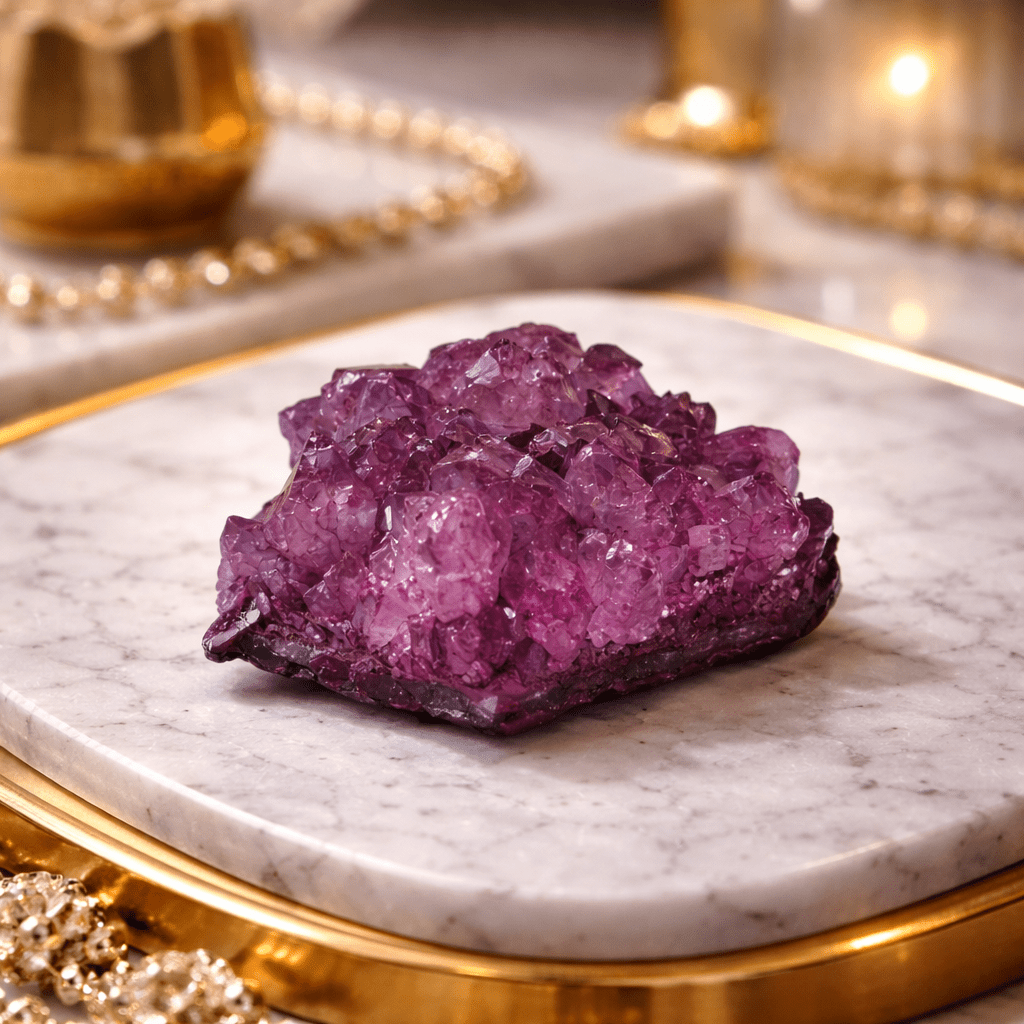 Brazilian Druzy Quartz Geode Crystal | Decorative Mineral Specimen - From The Andes