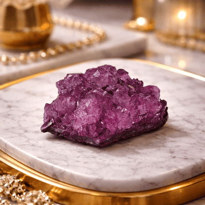 Brazilian Druzy Quartz Geode Crystal | Decorative Mineral Specimen - From The Andes