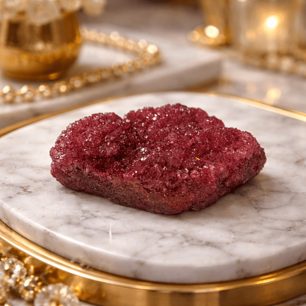 Brazilian Druzy Quartz Geode Crystal | Decorative Mineral Specimen - From The Andes