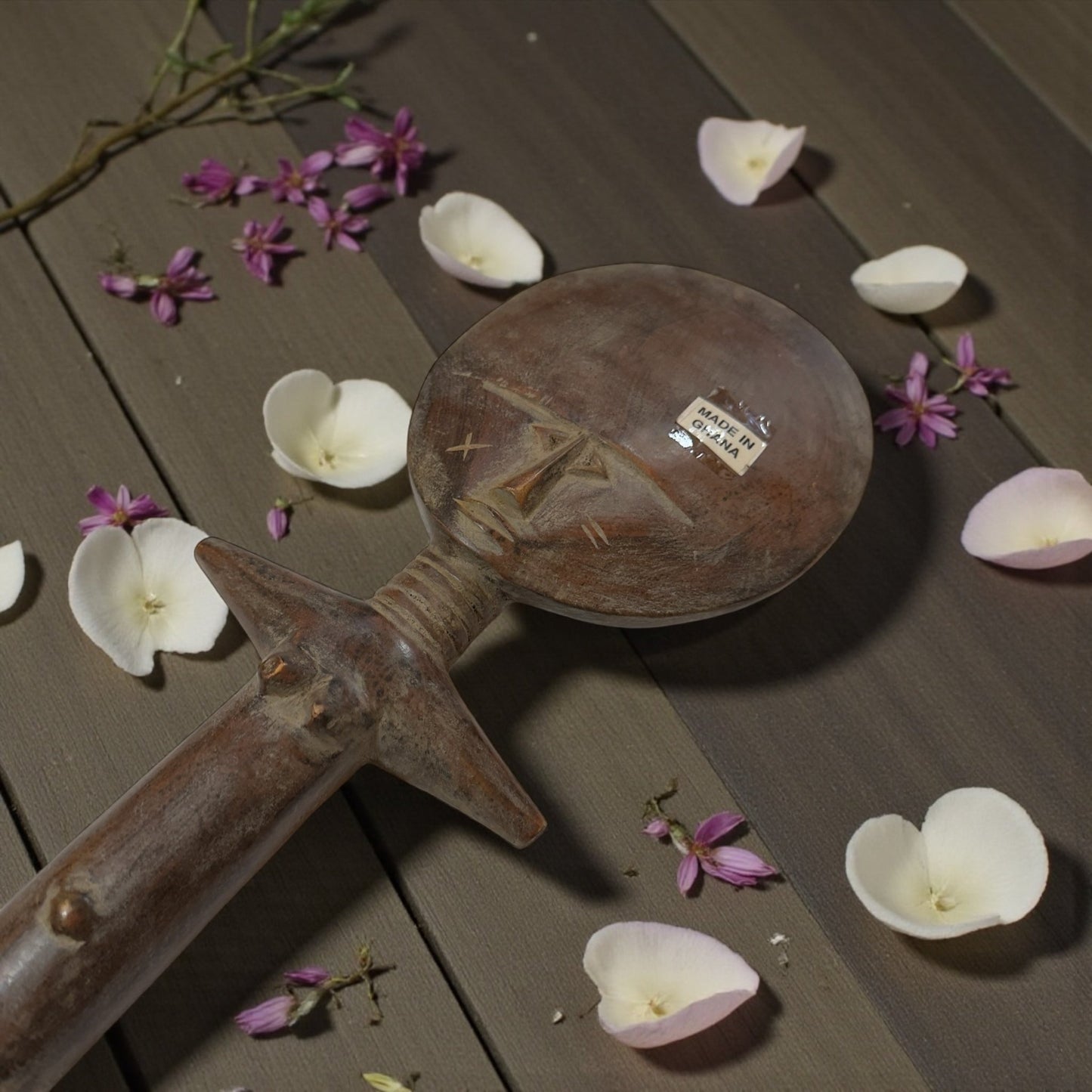 Ghanaian Hand - Carved Akua’ba Style Figure (14") - From The Andes