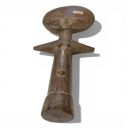 Ghanaian Hand - Carved Akua’ba Style Figure (14") - From The Andes