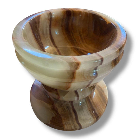 Green Banded Calcite Mortar & Pestle | Pakistan - From The Andes