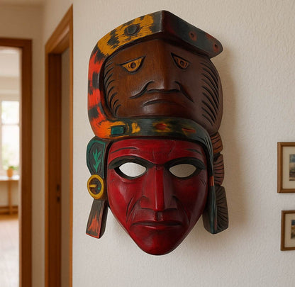 Guatemala Maya Dual - Spirit Mask | Serpent Guardian - From The Andes