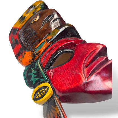 Guatemala Maya Dual - Spirit Mask | Serpent Guardian - From The Andes