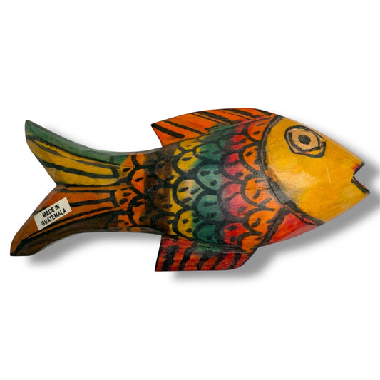 Guatemalan Hand Carved Fish | Painted Folk Art - From The Andes