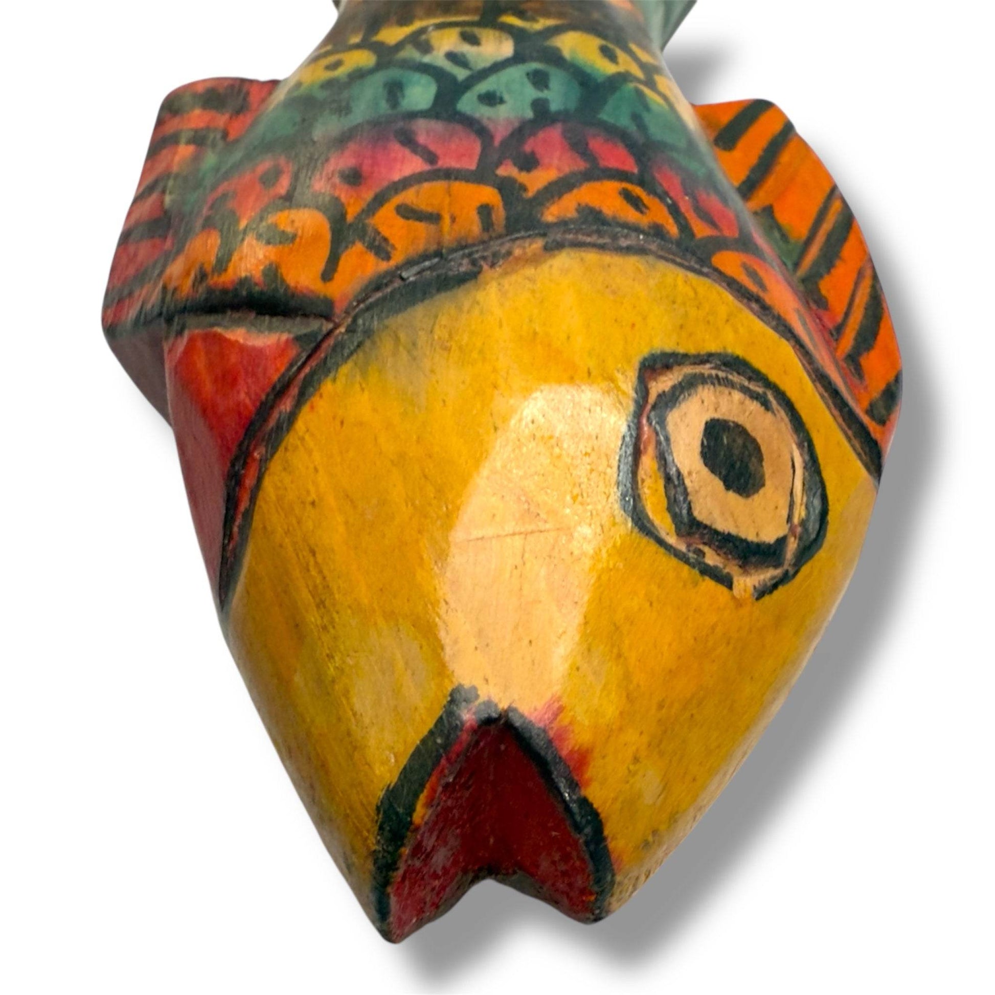 Guatemalan Hand Carved Fish | Painted Folk Art - From The Andes
