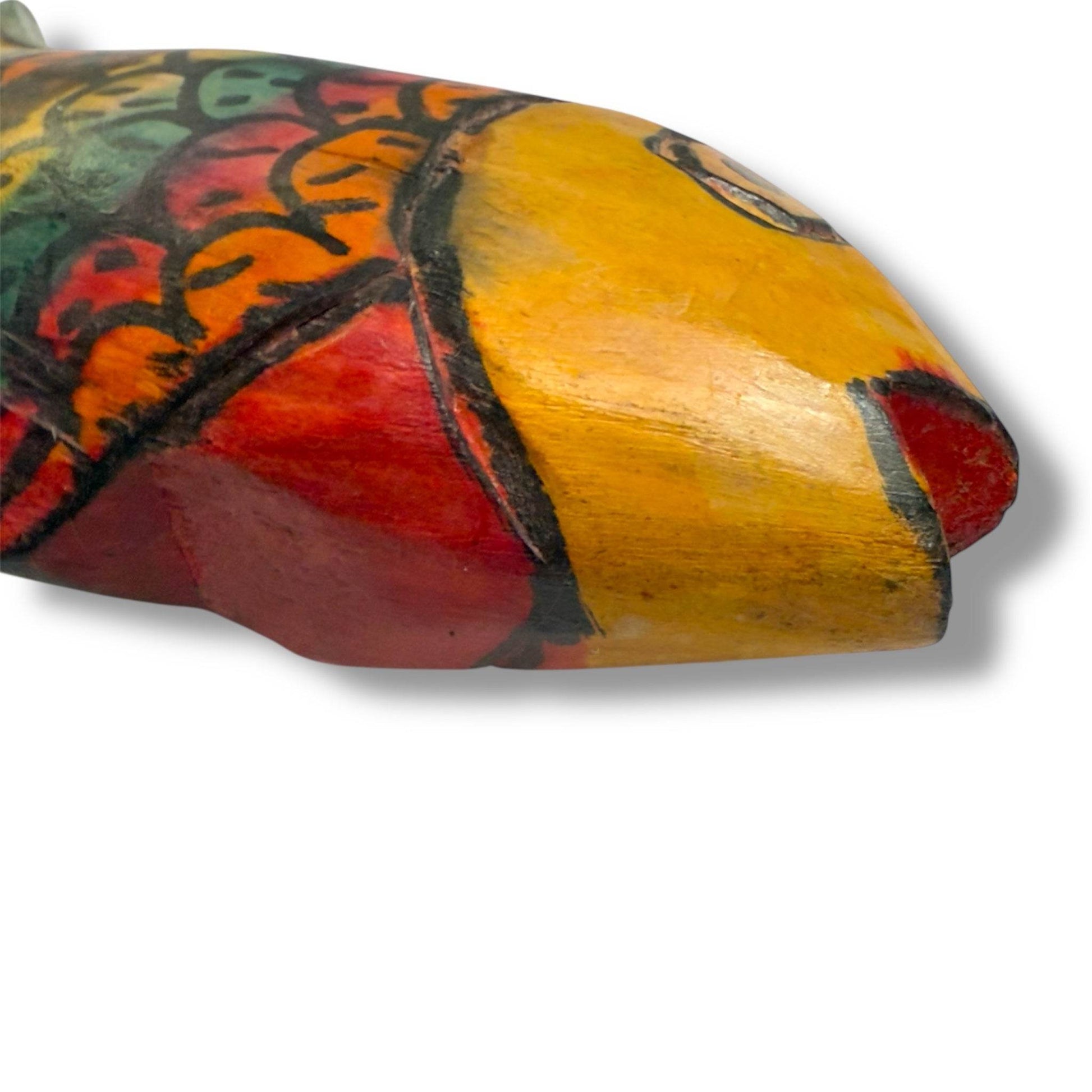 Guatemalan Hand Carved Fish | Painted Folk Art - From The Andes