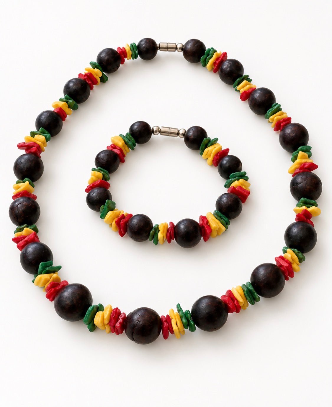 Guatemalan Multicolour Beaded Necklace & Bracelet Set - From The Andes