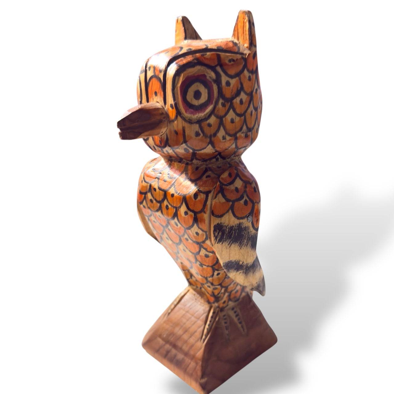 Guatemalan Wooden Owl – Chichicastenango Folk Art - From The Andes