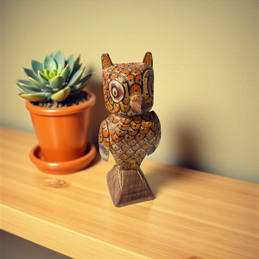 Guatemalan Wooden Owl – Chichicastenango Folk Art - From The Andes