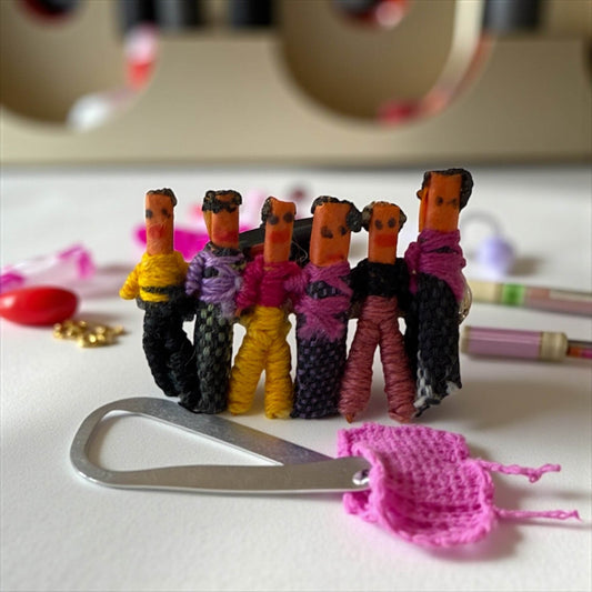 Guatemalan Worry Doll Brooch — Handmade Folk Art Pin - From The Andes