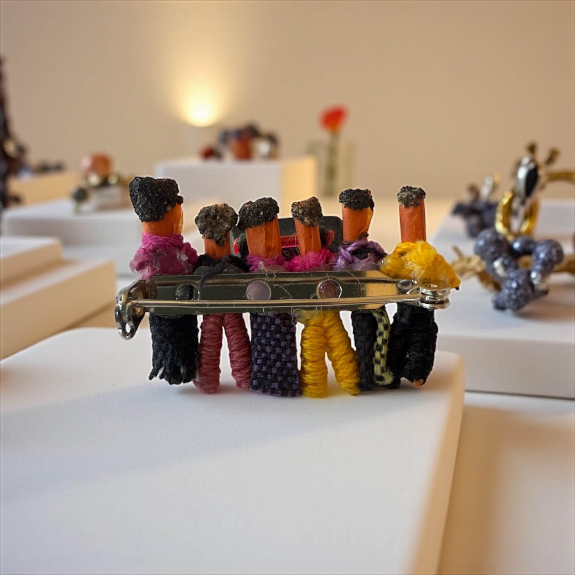 Guatemalan Worry Doll Brooch — Handmade Folk Art Pin - From The Andes