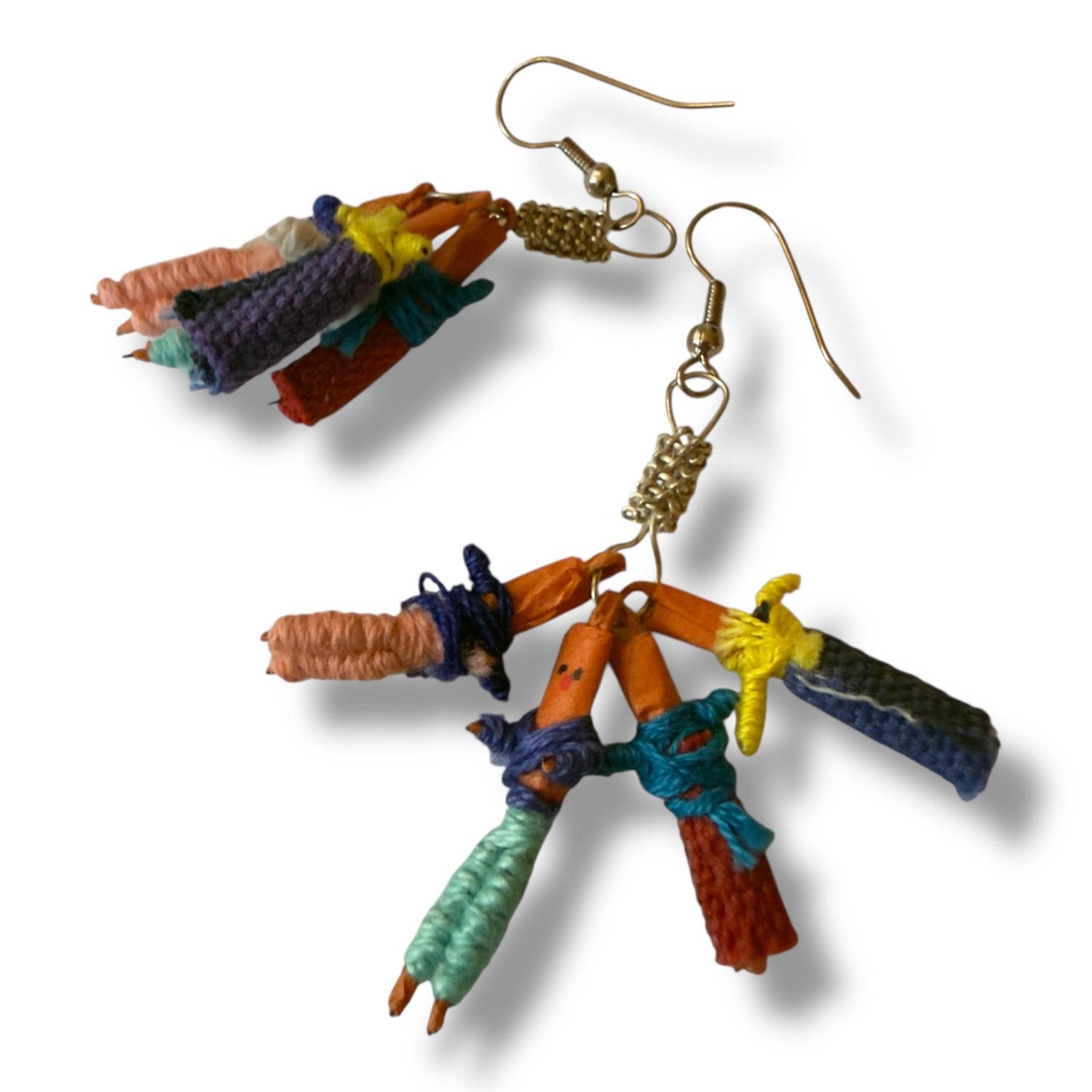 Guatemalan Worry Doll Earrings | Handmade Folk Art Jewelry - From The Andes