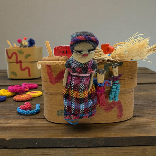 Guatemalan Worry Doll Market Box - From The Andes