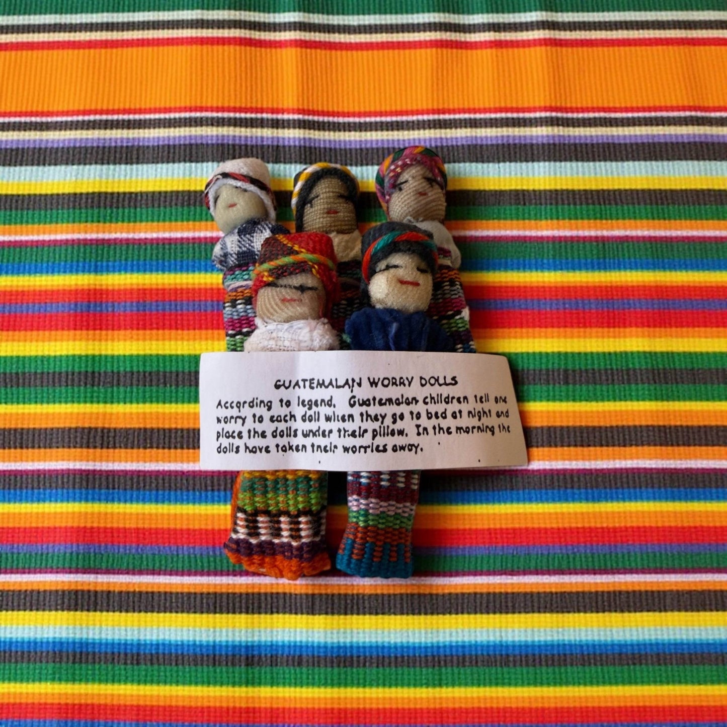 Guatemalan Worry Dolls — Handmade Set of 5 - From The Andes