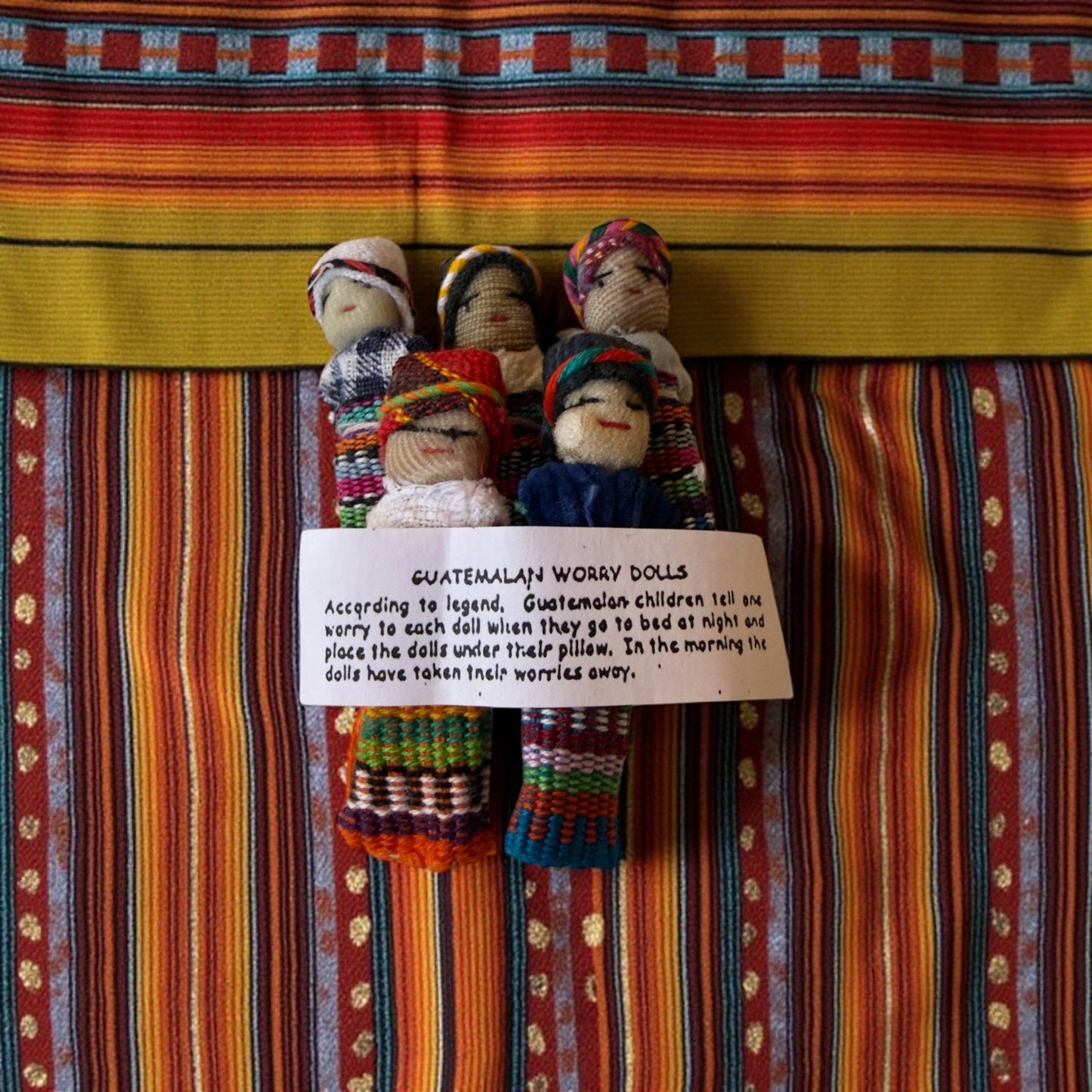 Guatemalan Worry Dolls — Handmade Set of 5 - From The Andes