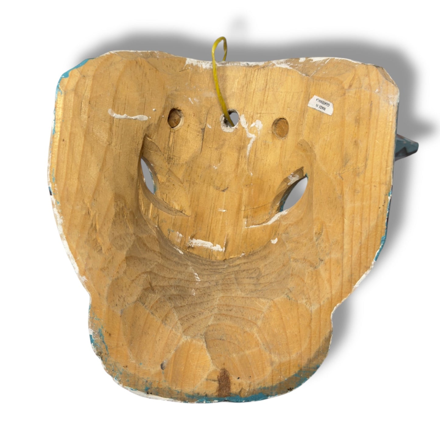 Hand - Carved Guatemalan Bull Mask | Chichicastenango Turquoise Wall Art - From The Andes
