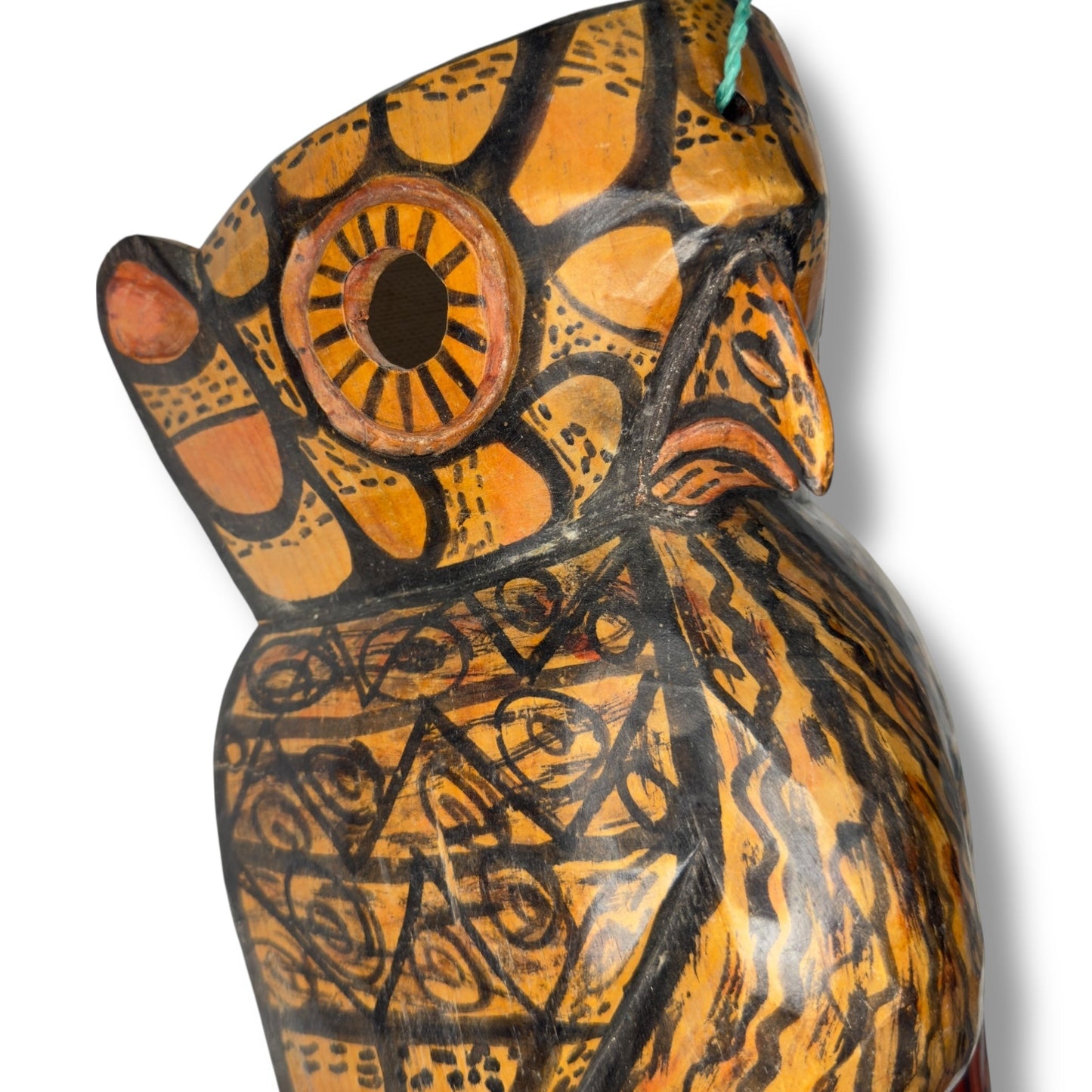 Hand - Carved Guatemalan Owl Mask | Chichicastenango Earth - Tone Wall Art - From The Andes