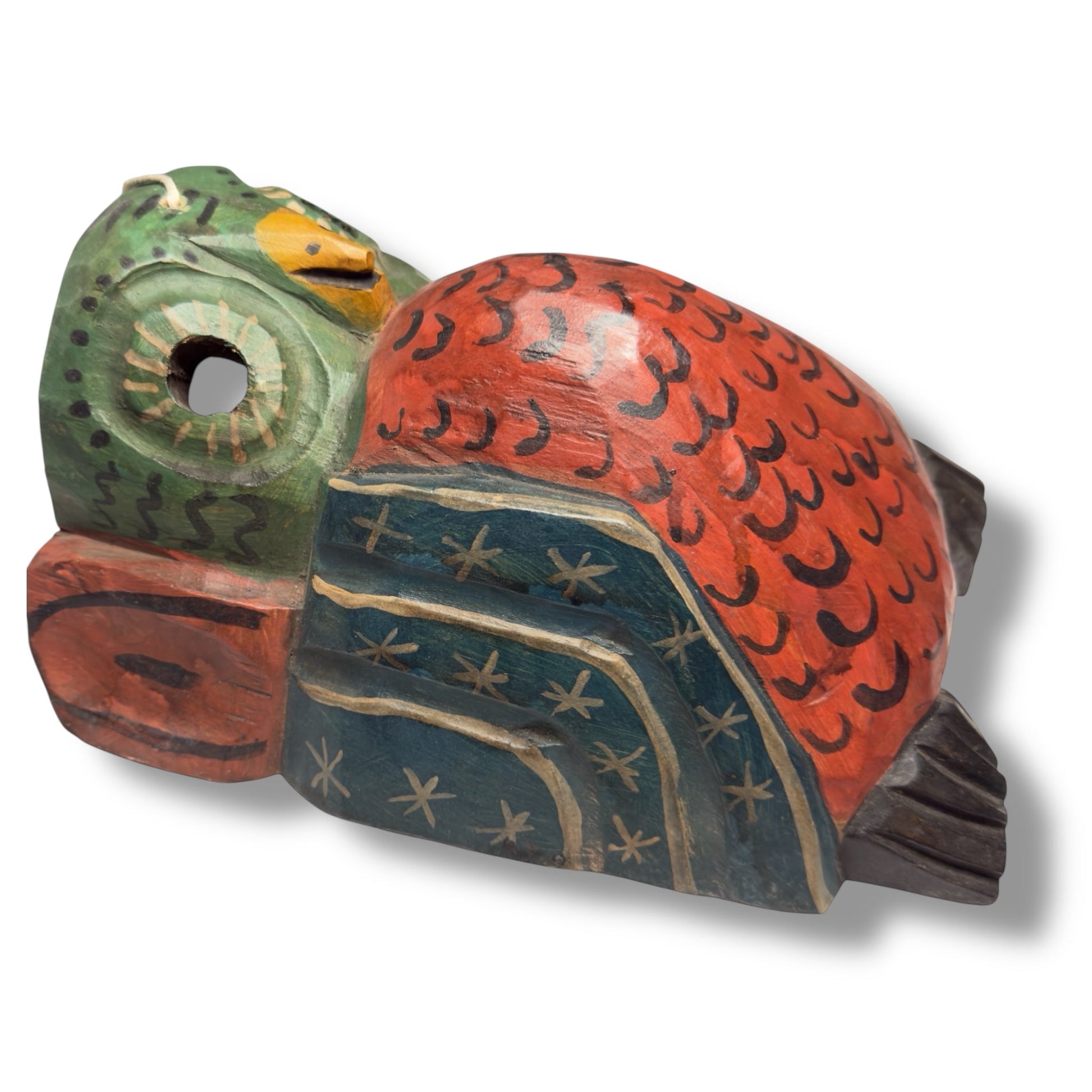 Hand - Carved Guatemalan Owl Mask | Chichicastenango Tecolote Wall Art - From The Andes