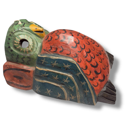Hand - Carved Guatemalan Owl Mask | Chichicastenango Tecolote Wall Art - From The Andes