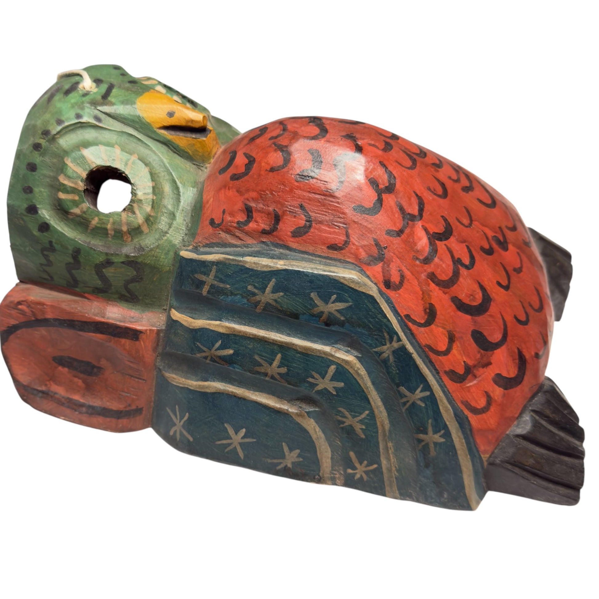 Hand - Carved Guatemalan Owl Mask | Chichicastenango Tecolote Wall Art - From The Andes