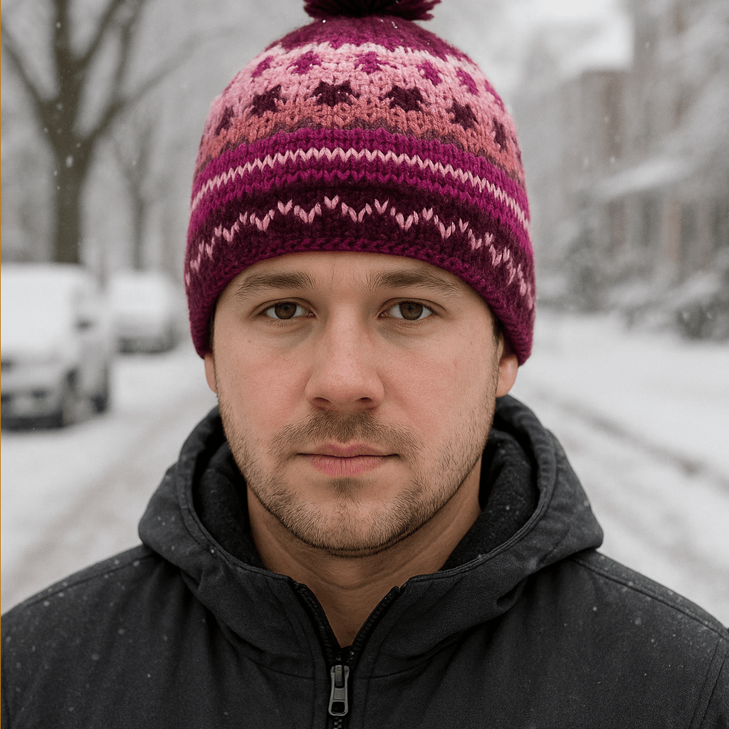 Hand - Knit Alpaca Wool Beanie - From The Andes