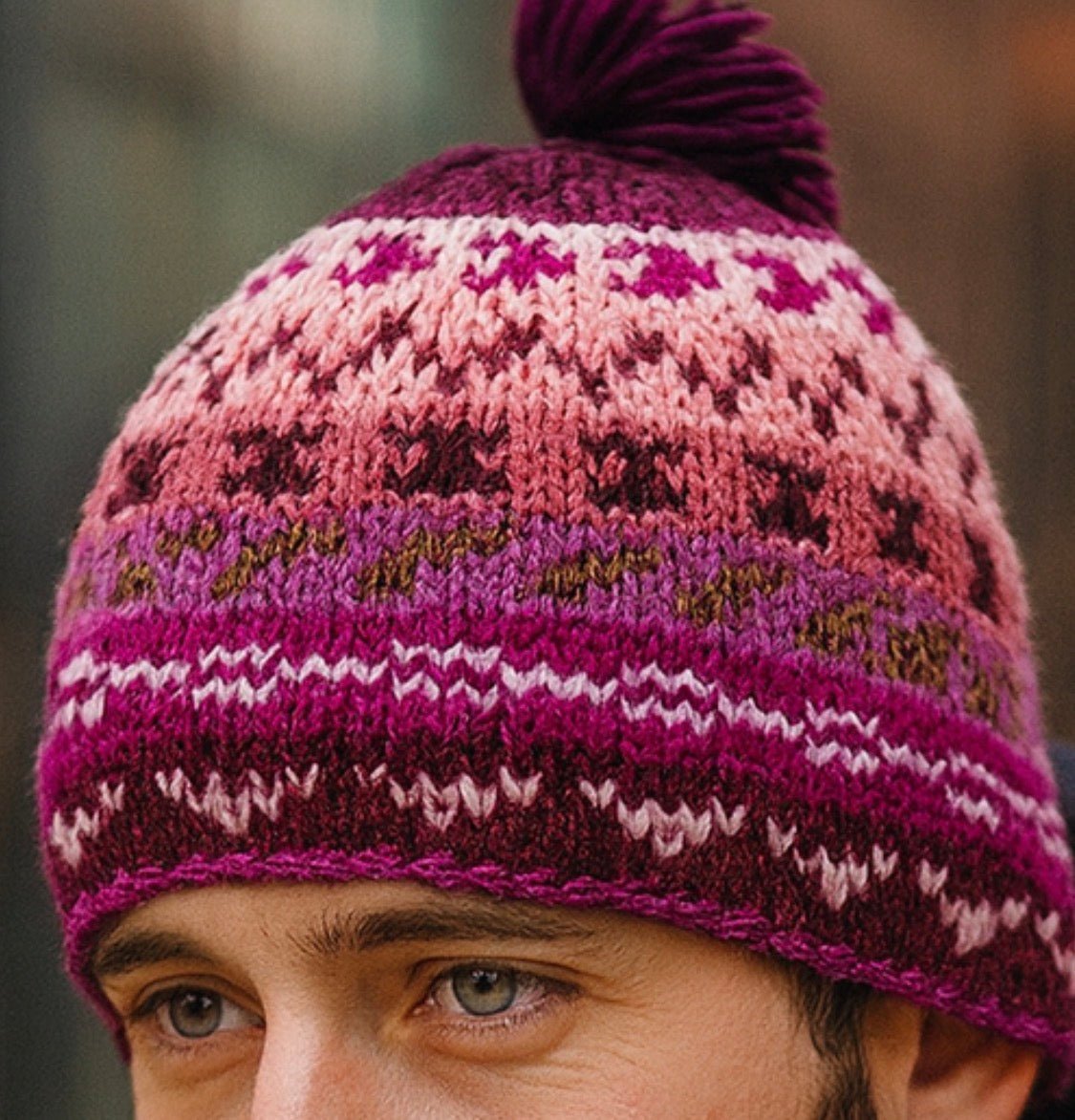 Hand - Knit Alpaca Wool Beanie - From The Andes