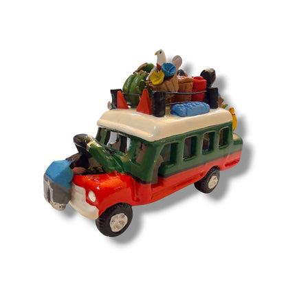 Hand - Painted Ceramic Chiva Bus - From The Andes