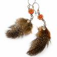 Boucles d'oreilles plume Lima faites à la main