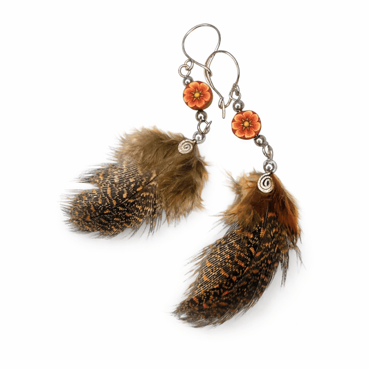 Handcrafted Lima Feather Earrings - From The Andes