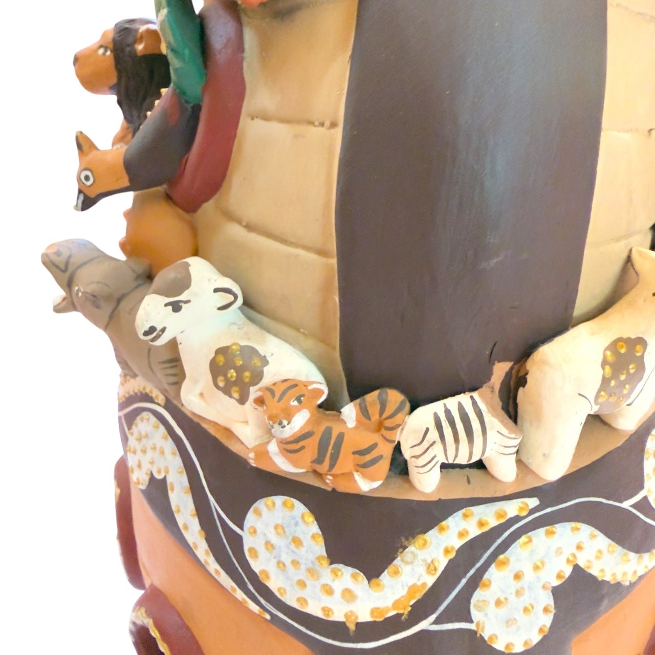 Handcrafted Peruvian Ceramic Ark – Ayacucho Folk Art Sculpture (12 in) - From The Andes