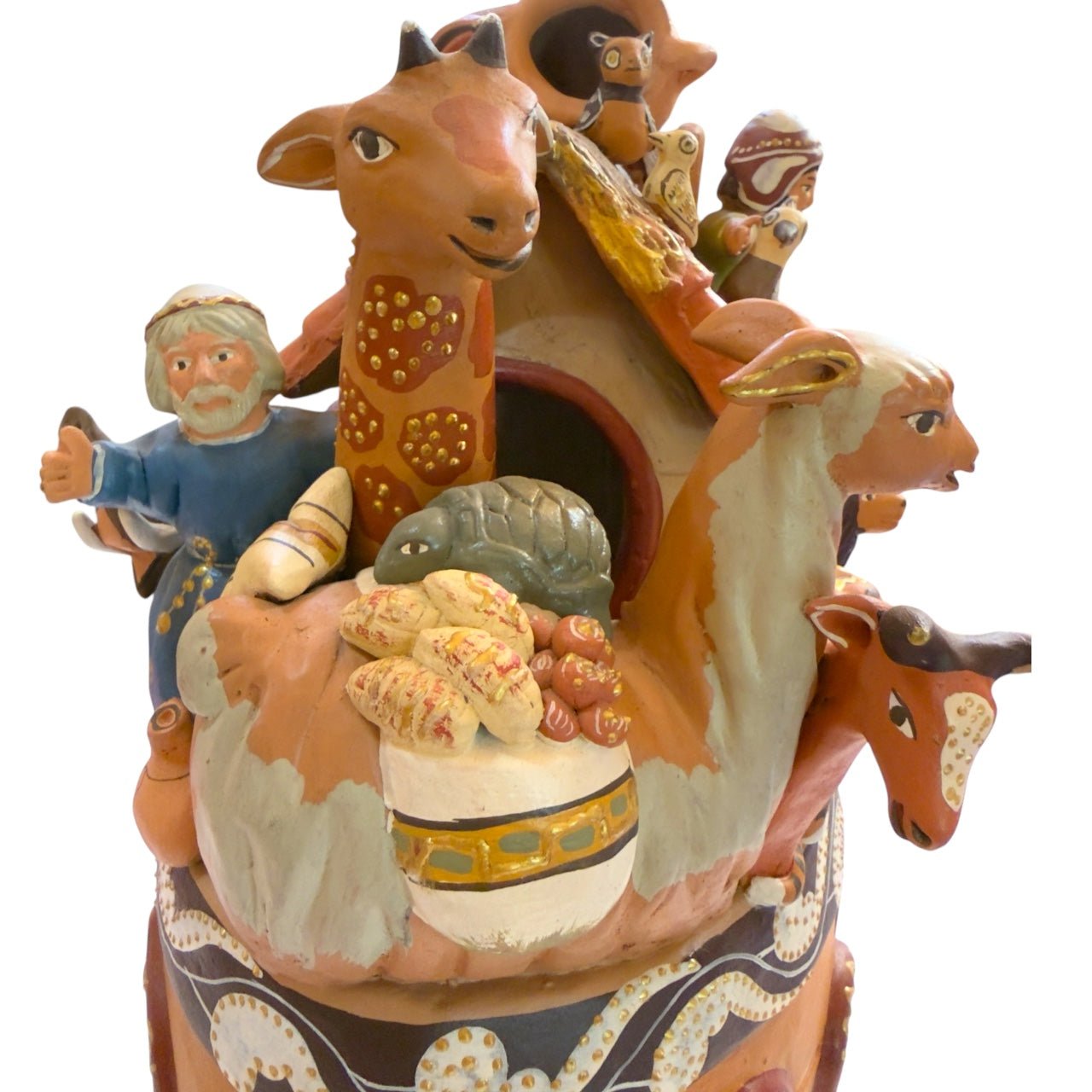 Handcrafted Peruvian Ceramic Ark – Ayacucho Folk Art Sculpture (12 in) - From The Andes