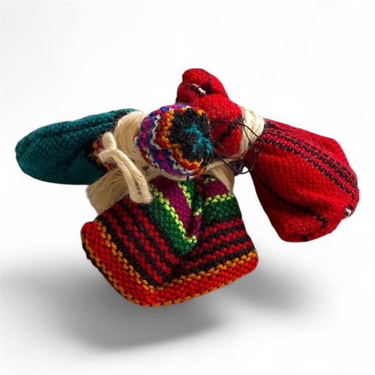 Handmade Guatemalan Worry Doll Pouch Set of 3 - From The Andes