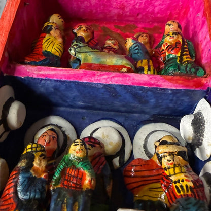 Handmade Peruvian Retablo Nativity Shrine - From The Andes