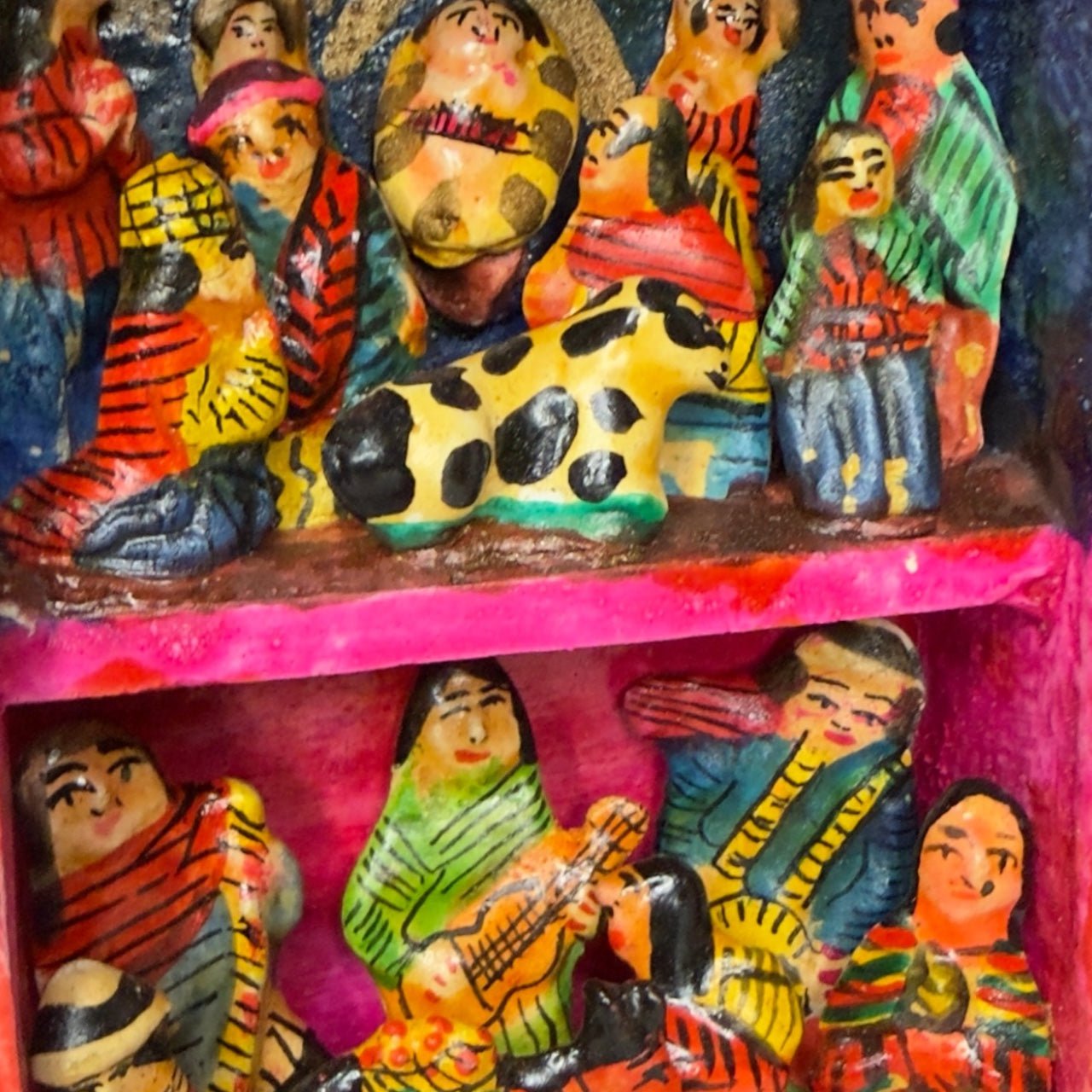 Handmade Peruvian Retablo Nativity Shrine - From The Andes