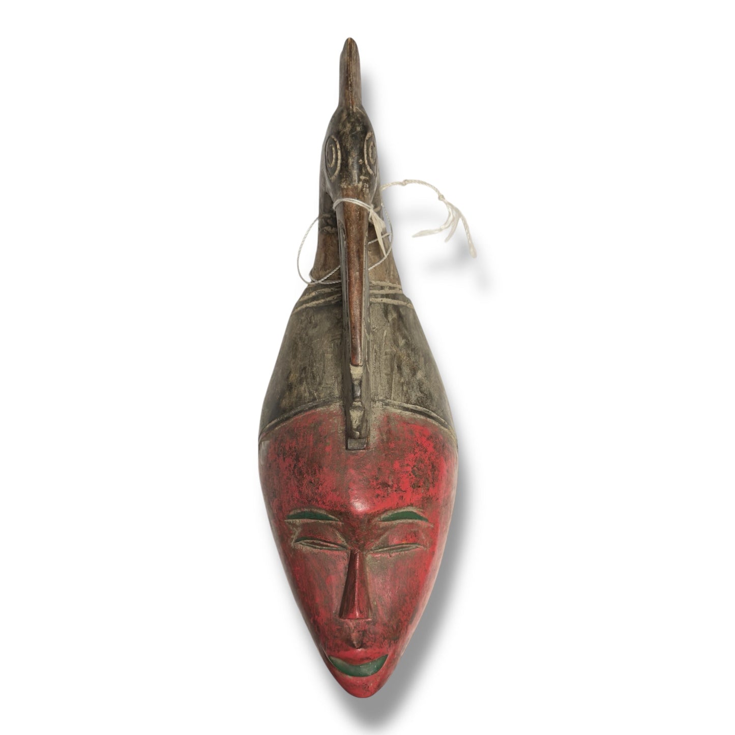 Indonesian Carved Mask with Bird Crest - From The Andes