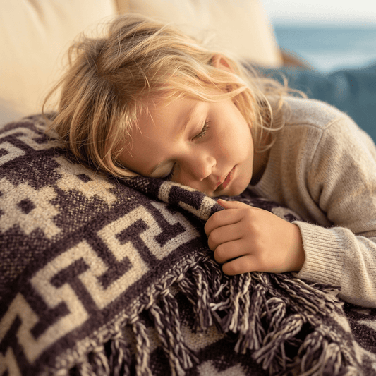 Peruvian Alpaca Andean Geometric Throw Blanket – Chocolate Brown & Ivory 62 × 55 - From The Andes