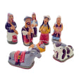 Peruvian Ceramic Nativity Set, Hand Painted 8 Piece Christmas Creche