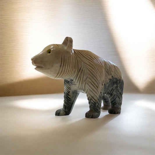 Peruvian Stone Bear Figurine - From The Andes
