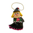 Peruvian Witch Christmas Ornament, Hand Painted Salt Dough