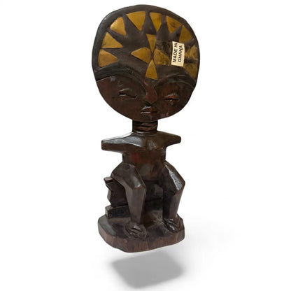 Ashanti Akuaba Fertility Doll - 10" Hand Carved Ghana Wood Sculpture