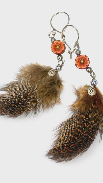 Handcrafted Lima Feather Earrings