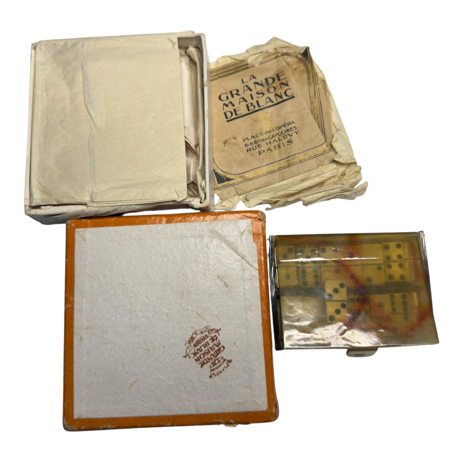 Rare Vintage La Grande Maison de Blanc Travel Domino Set - From The Andes