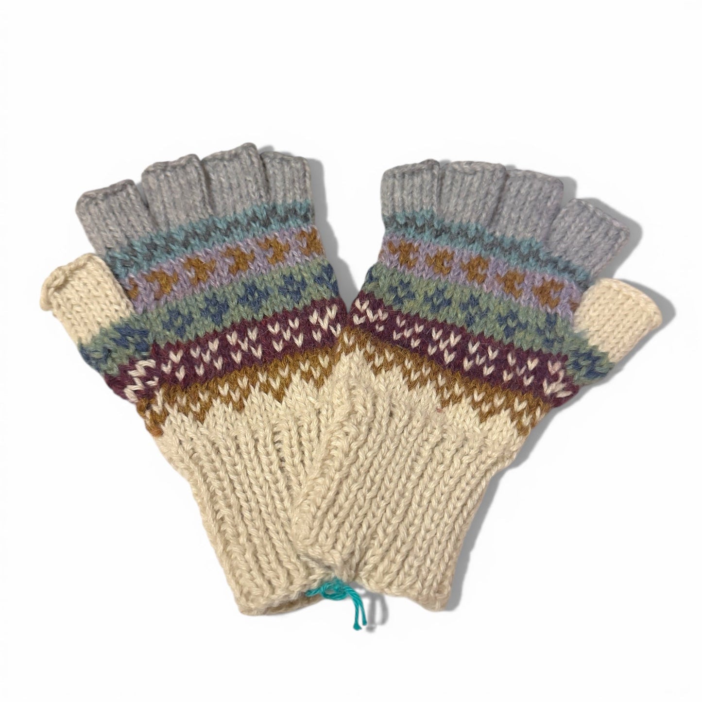 The Boulder Alpaca Fingerless Gloves - From The Andes